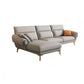 Mid Century Sofa and Chaise in Gray Flared Arm Sewn Pillow Back Sofa 2-Seater Sofa with Chaise Lounge Left Clearhalo 'furn' 'furn_sectionals' 'Furniture' 'Living Room Furniture' 'Sectionals' 6760700