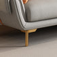 Mid Century Sofa and Chaise in Gray Flared Arm Sewn Pillow Back Sofa Clearhalo 'furn' 'furn_sectionals' 'Furniture' 'Living Room Furniture' 'Sectionals' 6760701