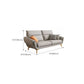 Mid Century Sofa and Chaise in Gray Flared Arm Sewn Pillow Back Sofa Clearhalo 'furn' 'furn_sectionals' 'Furniture' 'Living Room Furniture' 'Sectionals' 6760708