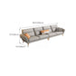 Mid Century Sofa and Chaise in Gray Flared Arm Sewn Pillow Back Sofa Clearhalo 'furn' 'furn_sectionals' 'Furniture' 'Living Room Furniture' 'Sectionals' 6760710