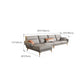 Mid Century Sofa and Chaise in Gray Flared Arm Sewn Pillow Back Sofa Clearhalo 'furn' 'furn_sectionals' 'Furniture' 'Living Room Furniture' 'Sectionals' 6760713