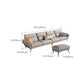 Mid Century Sofa and Chaise in Gray Flared Arm Sewn Pillow Back Sofa Clearhalo 'furn' 'furn_sectionals' 'Furniture' 'Living Room Furniture' 'Sectionals' 6760718