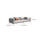 Minimalist Pillow Top Arm Sofa Gray Leather Loose Back Cushions Sofa