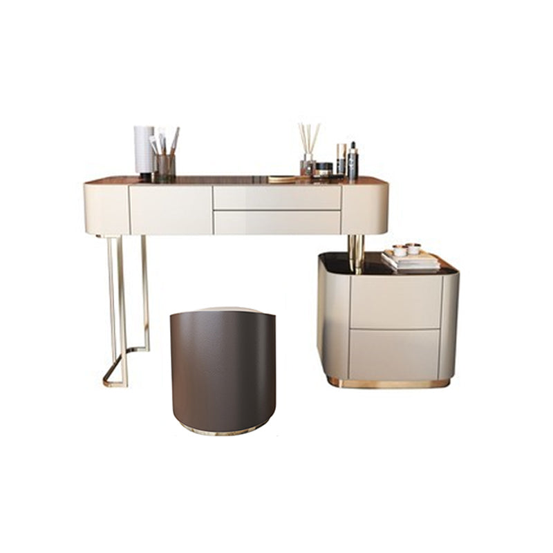 Lussuoso tavolo da toeletta da toeletta per trucco in legno e metallo