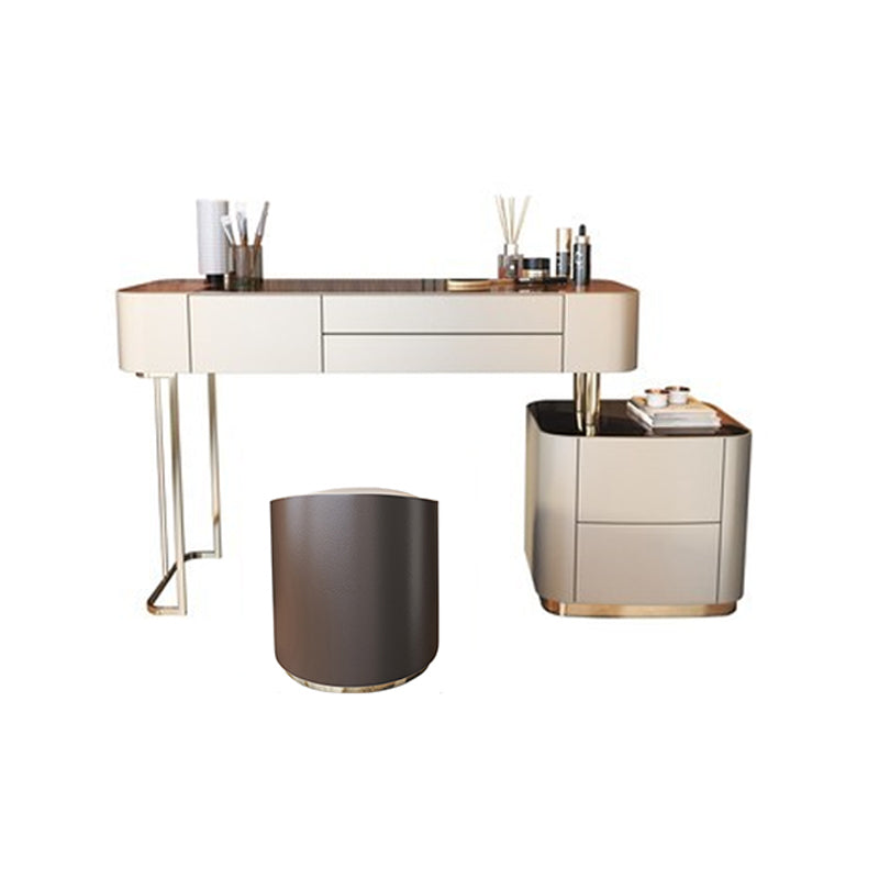 Lussuoso tavolo da toeletta da toeletta per trucco in legno e metallo