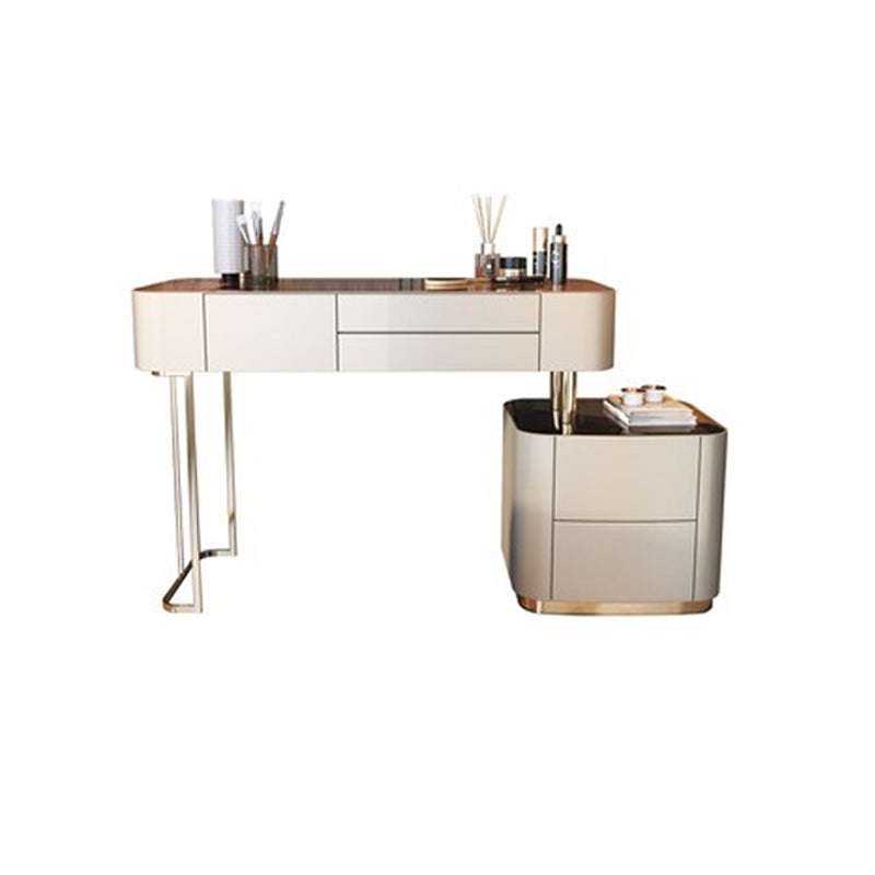 Lussuoso tavolo da toeletta da toeletta per trucco in legno e metallo