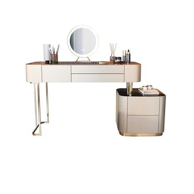 Lussuoso tavolo da toeletta da toeletta per trucco in legno e metallo