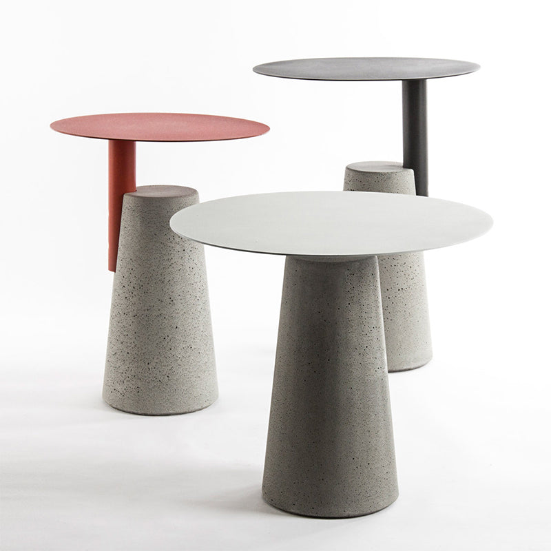 Concrete Side Table Modern Pedestal Round End Table for Living Room Clearhalo 'Coffee & Accent Tables' 'End & Side Tables' 'end_side_tables' 'furn' 'furn_end_side_tables' 'Furniture' 'Living Room Furniture' 6760962
