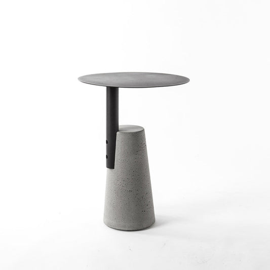 Concrete Side Table Modern Pedestal Round End Table for Living Room Clearhalo 'Coffee & Accent Tables' 'End & Side Tables' 'end_side_tables' 'furn' 'furn_end_side_tables' 'Furniture' 'Living Room Furniture' 6760966