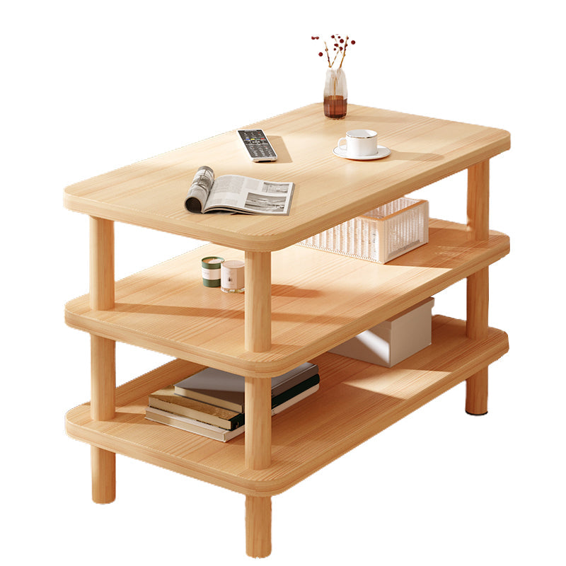 Modern Side Table No Distressing Wood End Table with Storage