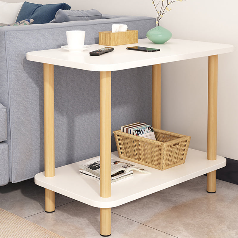 Modern Accent Side Table Storage Wood Side Table for Bedroom 31.5"L x 16"W x 21"H White 1 Clearhalo 'Coffee & Accent Tables' 'End & Side Tables' 'end_side_tables' 'furn' 'furn_end_side_tables' 'Furniture' 'Living Room Furniture' 6761101