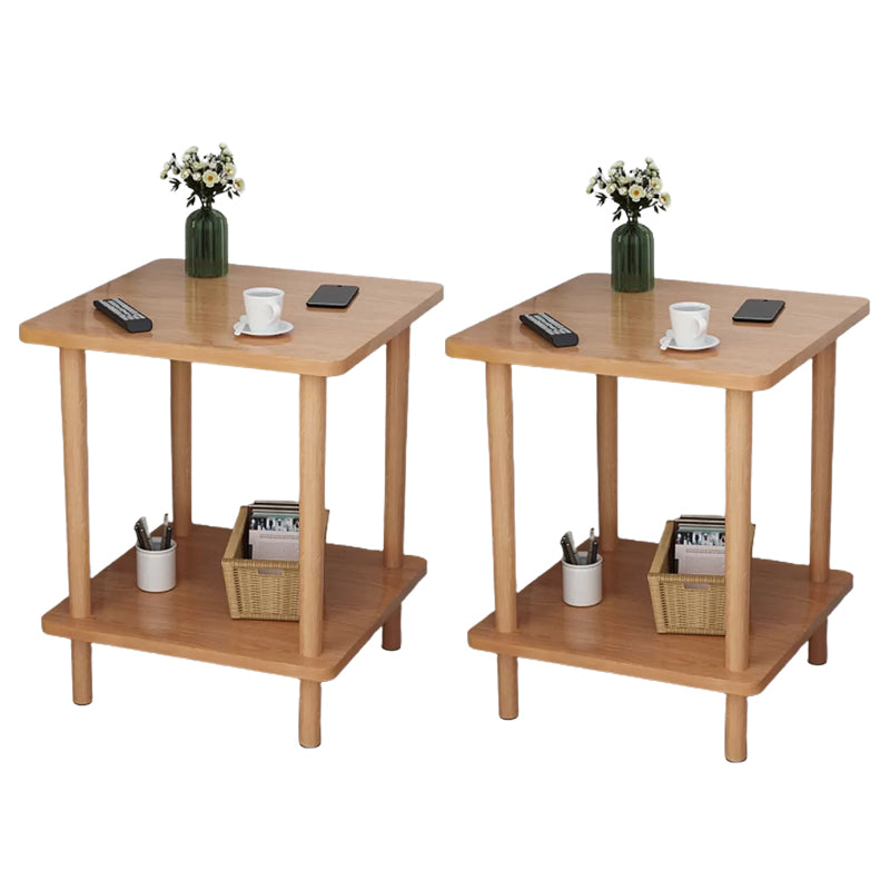 Modern Accent Side Table Storage Wood Side Table for Bedroom 20"L x 20"W x 21"H Natural 2 Clearhalo 'Coffee & Accent Tables' 'End & Side Tables' 'end_side_tables' 'furn' 'furn_end_side_tables' 'Furniture' 'Living Room Furniture' 6761111