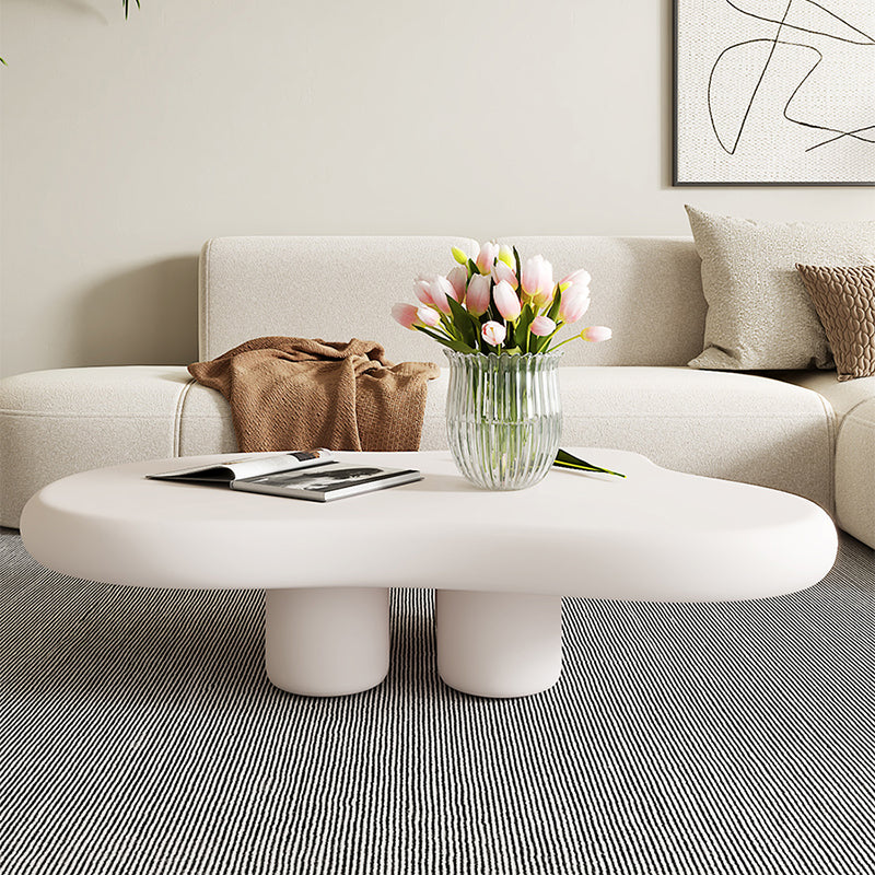Artificial Wood Coffee or End Table Contemporary 4 Legs Coffee Table in Beige Clearhalo 'Coffee & Accent Tables' 'Coffee Tables' 'coffee_tables' 'furn' 'furn_coffee_tables' 'Furniture' 'Living Room Furniture' 6761136