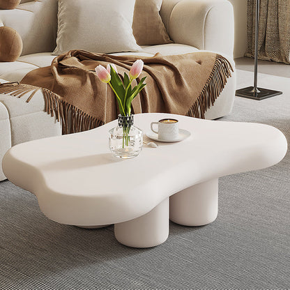 Artificial Wood Coffee or End Table Contemporary 4 Legs Coffee Table in Beige 39"L x 26"W x 12"H Clearhalo 'Coffee & Accent Tables' 'Coffee Tables' 'coffee_tables' 'furn' 'furn_coffee_tables' 'Furniture' 'Living Room Furniture' 6761138