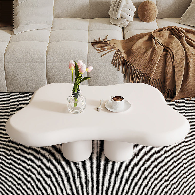 Artificial Wood Coffee or End Table Contemporary 4 Legs Coffee Table in Beige Clearhalo 'Coffee & Accent Tables' 'Coffee Tables' 'coffee_tables' 'furn' 'furn_coffee_tables' 'Furniture' 'Living Room Furniture' 6761140