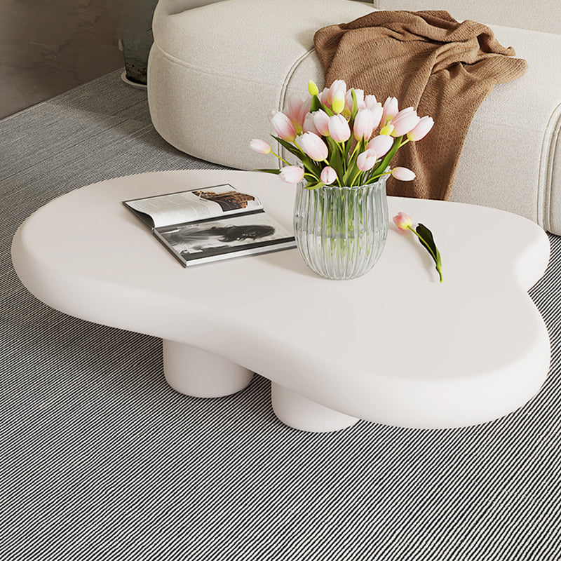 Artificial Wood Coffee or End Table Contemporary 4 Legs Coffee Table in Beige Clearhalo 'Coffee & Accent Tables' 'Coffee Tables' 'coffee_tables' 'furn' 'furn_coffee_tables' 'Furniture' 'Living Room Furniture' 6761141