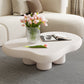 Artificial Wood Coffee or End Table Contemporary 4 Legs Coffee Table in Beige 51"L x 35.5"W x 16"H Clearhalo 'Coffee & Accent Tables' 'Coffee Tables' 'coffee_tables' 'furn' 'furn_coffee_tables' 'Furniture' 'Living Room Furniture' 6761144