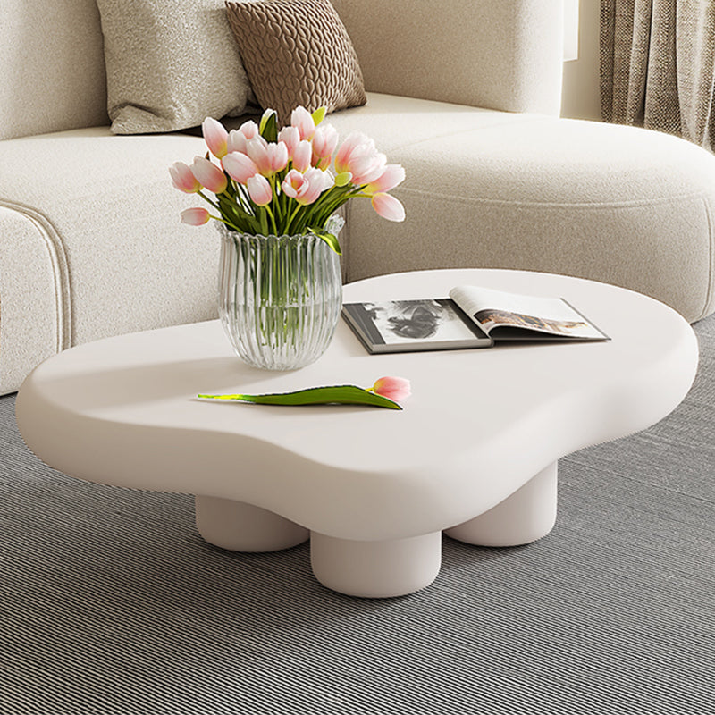 Artificial Wood Coffee or End Table Contemporary 4 Legs Coffee Table in Beige 51"L x 35.5"W x 16"H Clearhalo 'Coffee & Accent Tables' 'Coffee Tables' 'coffee_tables' 'furn' 'furn_coffee_tables' 'Furniture' 'Living Room Furniture' 6761144
