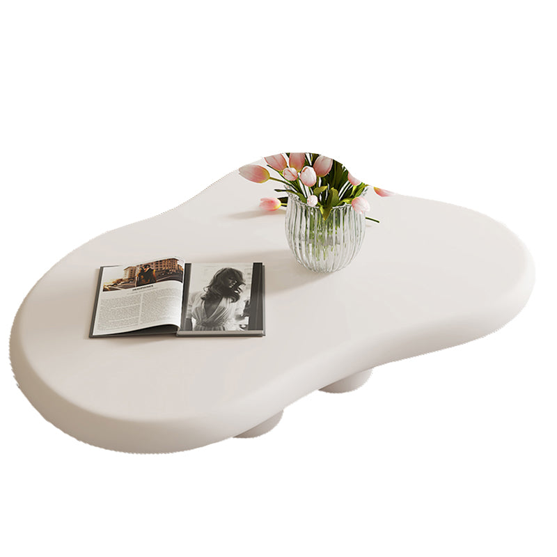 Artificial Wood Coffee or End Table Contemporary 4 Legs Coffee Table in Beige Clearhalo 'Coffee & Accent Tables' 'Coffee Tables' 'coffee_tables' 'furn' 'furn_coffee_tables' 'Furniture' 'Living Room Furniture' 6761145