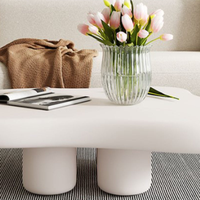 Artificial Wood Coffee or End Table Contemporary 4 Legs Coffee Table in Beige Clearhalo 'Coffee & Accent Tables' 'Coffee Tables' 'coffee_tables' 'furn' 'furn_coffee_tables' 'Furniture' 'Living Room Furniture' 6761147