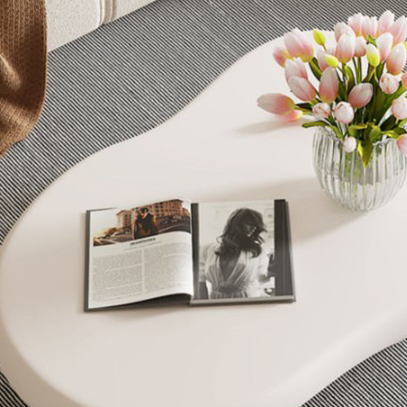 Artificial Wood Coffee or End Table Contemporary 4 Legs Coffee Table in Beige Clearhalo 'Coffee & Accent Tables' 'Coffee Tables' 'coffee_tables' 'furn' 'furn_coffee_tables' 'Furniture' 'Living Room Furniture' 6761148