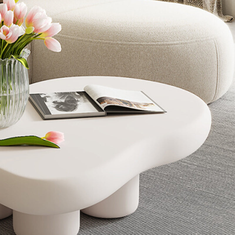 Artificial Wood Coffee or End Table Contemporary 4 Legs Coffee Table in Beige Clearhalo 'Coffee & Accent Tables' 'Coffee Tables' 'coffee_tables' 'furn' 'furn_coffee_tables' 'Furniture' 'Living Room Furniture' 6761149