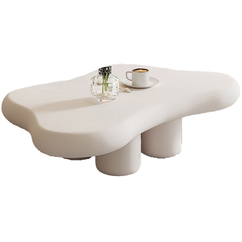 Artificial Wood Coffee or End Table Contemporary 4 Legs Coffee Table in Beige Clearhalo 'Coffee & Accent Tables' 'Coffee Tables' 'coffee_tables' 'furn' 'furn_coffee_tables' 'Furniture' 'Living Room Furniture' 6761150