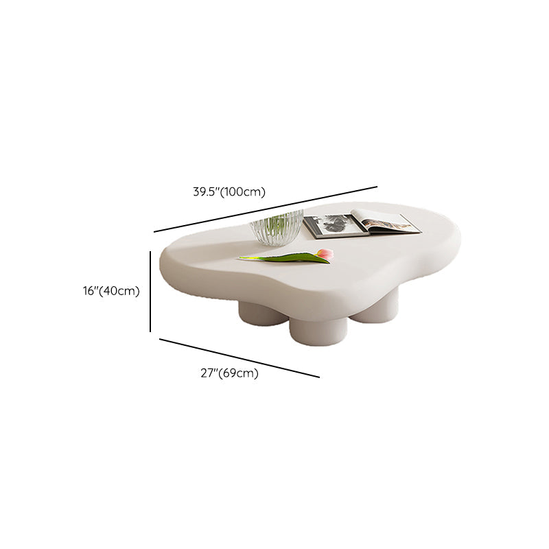 Artificial Wood Coffee or End Table Contemporary 4 Legs Coffee Table in Beige Clearhalo 'Coffee & Accent Tables' 'Coffee Tables' 'coffee_tables' 'furn' 'furn_coffee_tables' 'Furniture' 'Living Room Furniture' 6761159