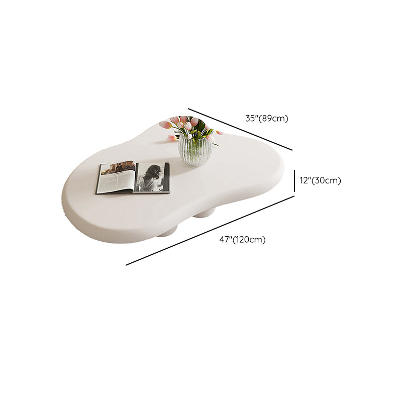 Artificial Wood Coffee or End Table Contemporary 4 Legs Coffee Table in Beige Clearhalo 'Coffee & Accent Tables' 'Coffee Tables' 'coffee_tables' 'furn' 'furn_coffee_tables' 'Furniture' 'Living Room Furniture' 6761160