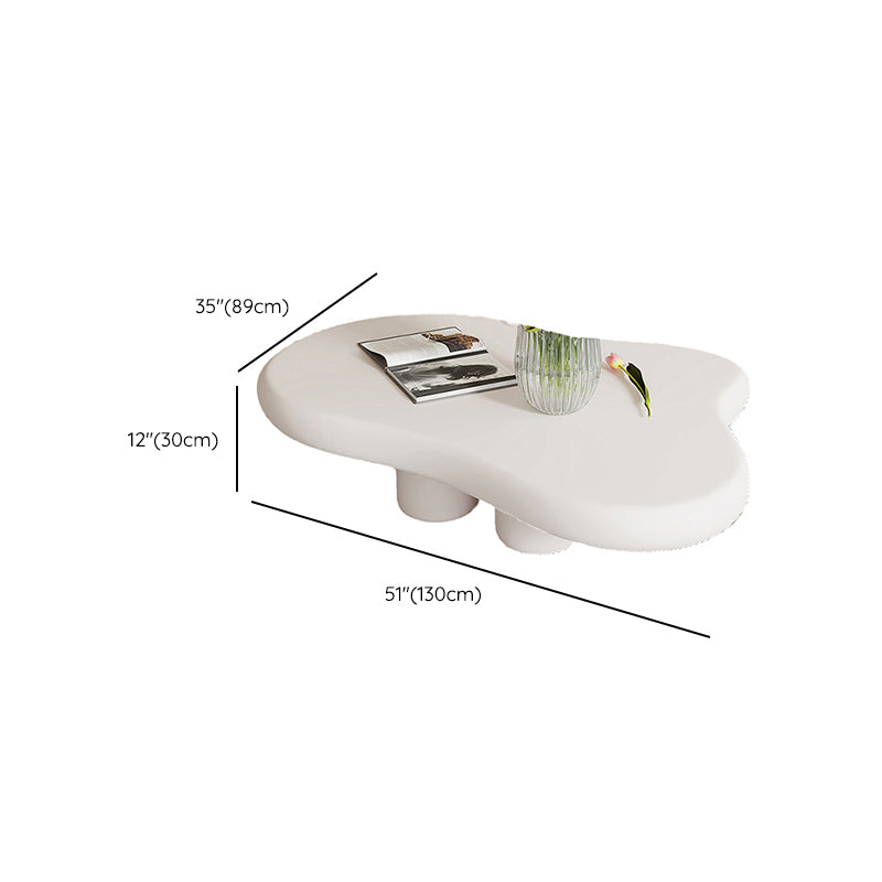 Artificial Wood Coffee or End Table Contemporary 4 Legs Coffee Table in Beige Clearhalo 'Coffee & Accent Tables' 'Coffee Tables' 'coffee_tables' 'furn' 'furn_coffee_tables' 'Furniture' 'Living Room Furniture' 6761164
