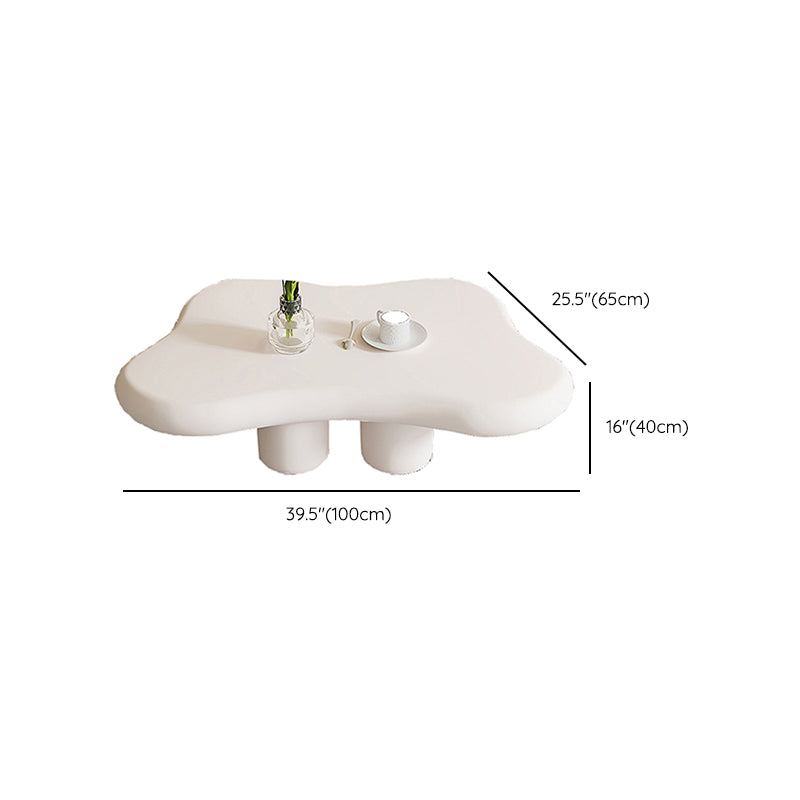 Artificial Wood Coffee or End Table Contemporary 4 Legs Coffee Table in Beige Clearhalo 'Coffee & Accent Tables' 'Coffee Tables' 'coffee_tables' 'furn' 'furn_coffee_tables' 'Furniture' 'Living Room Furniture' 6761166