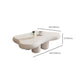 Artificial Wood Coffee or End Table Contemporary 4 Legs Coffee Table in Beige Clearhalo 'Coffee & Accent Tables' 'Coffee Tables' 'coffee_tables' 'furn' 'furn_coffee_tables' 'Furniture' 'Living Room Furniture' 6761167