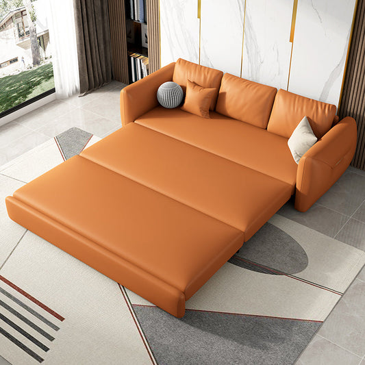 33 "W di divano scandinavo cuscino in pelle incluso divano dormiente