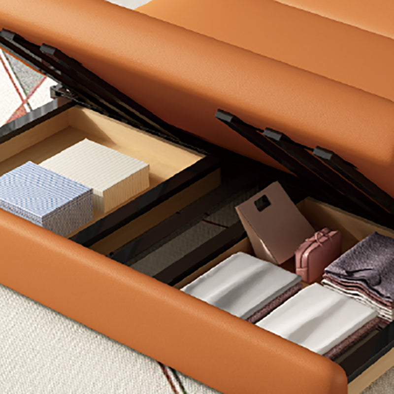 33 "W Bed de la cama escandinava de la cama de cuero incluye sofá durmiente