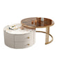 Frame 2 Nesting Coffee Table with 2 Drawers Modern Slate/Glass Round Coffee Table Set Clearhalo 'Coffee & Accent Tables' 'Coffee Tables' 'coffee_tables' 'furn' 'furn_coffee_tables' 'Furniture' 'Living Room Furniture' 6761276