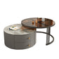 Frame 2 Nesting Coffee Table with 2 Drawers Modern Slate/Glass Round Coffee Table Set Clearhalo 'Coffee & Accent Tables' 'Coffee Tables' 'coffee_tables' 'furn' 'furn_coffee_tables' 'Furniture' 'Living Room Furniture' 6761277