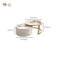 Frame 2 Nesting Coffee Table with 2 Drawers Modern Slate/Glass Round Coffee Table Set Clearhalo 'Coffee & Accent Tables' 'Coffee Tables' 'coffee_tables' 'furn' 'furn_coffee_tables' 'Furniture' 'Living Room Furniture' 6761282