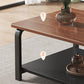 4 Legs Rectangular Coffee Table Contemporary Shelf Included Cocktail Table