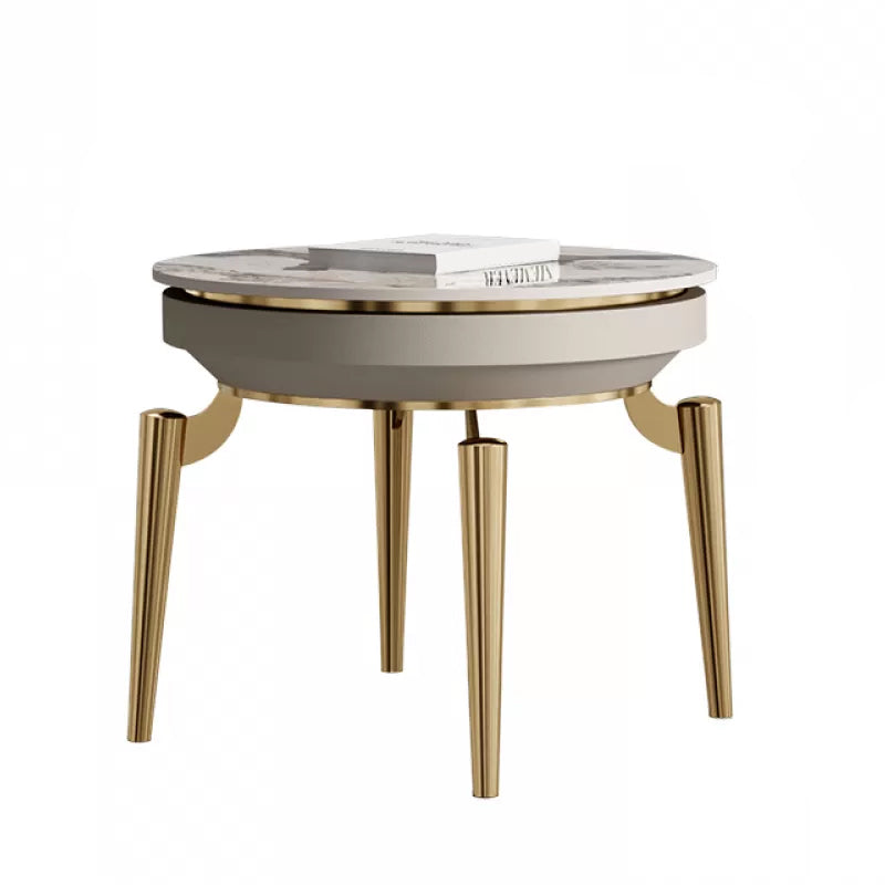 Table d'appoint en métal luxueuse Pierre 4 jambes SOFFA