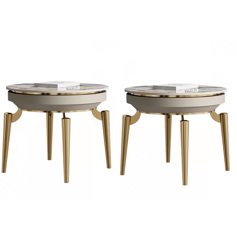 Table d'appoint en métal luxueuse Pierre 4 jambes SOFFA