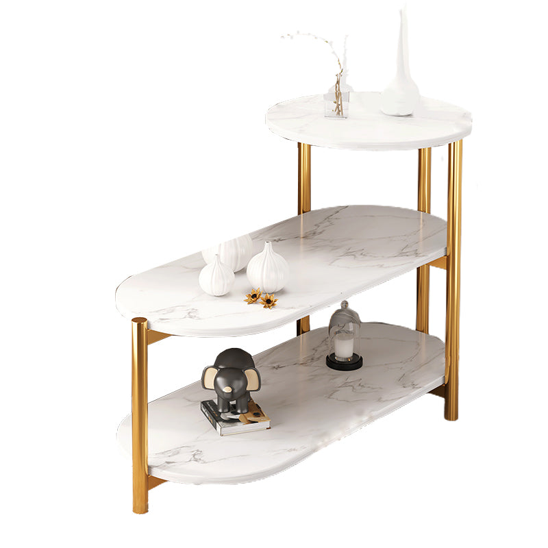 Tavolo da slitta per finestre di stoccaggio modernistica per soggiorno con base metallica