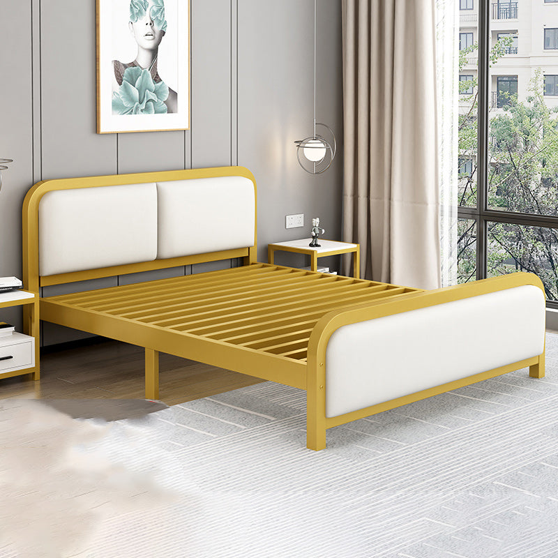 Glam Metal Polstered Panel Kopfteil Rechteckig Standard Bett