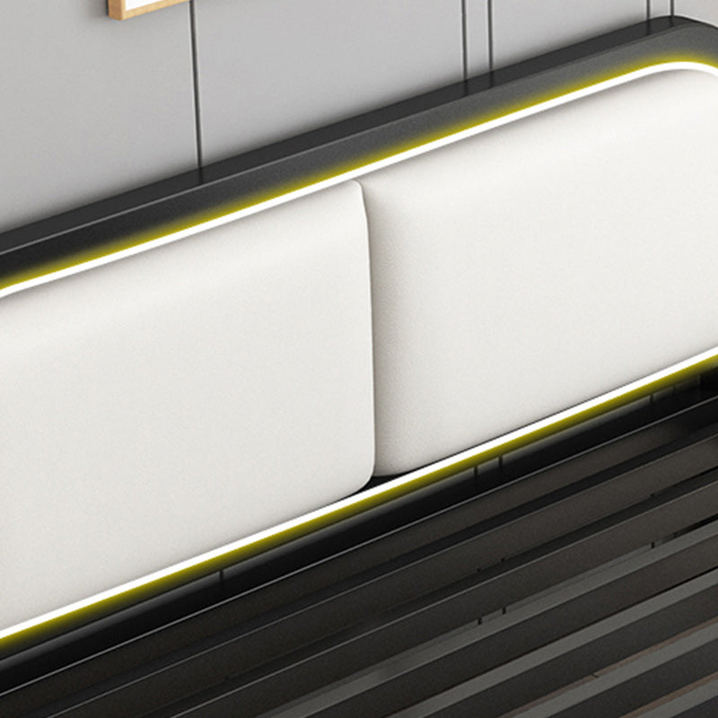 Glam Metal Polstered Panel Kopfteil Rechteckig Standard Bett