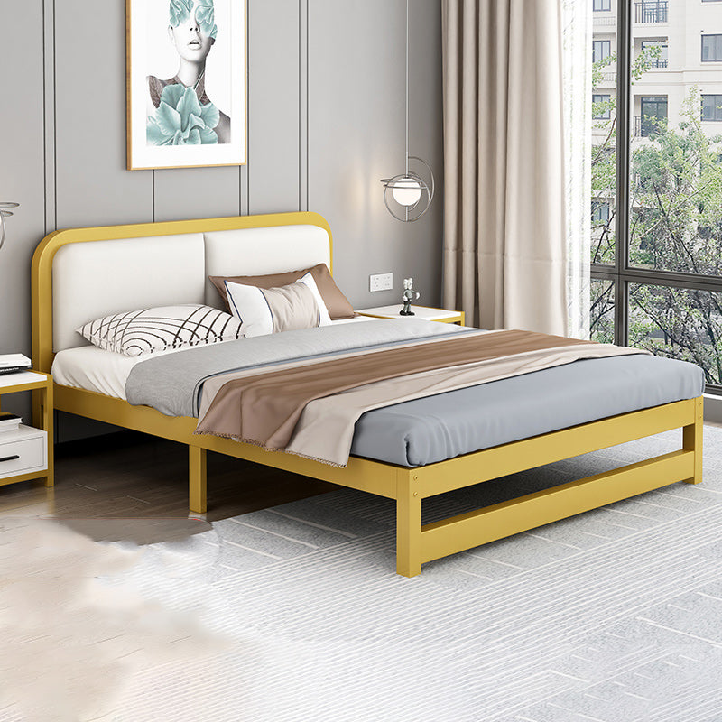 Glam Metal Polstered Panel Kopfteil Rechteckig Standard Bett