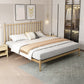 Glam Metal with Headboard Rectangular Slat Mattress Included Slat Bed