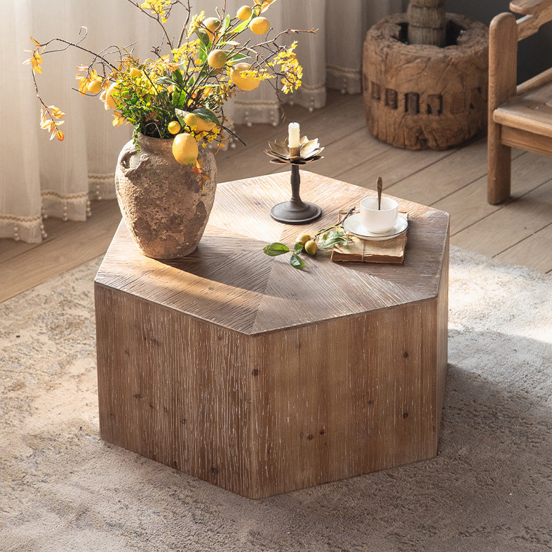 Block Coffee Table Solid Wood Natural Color Coffee Table for Living Room Clearhalo 'Coffee & Accent Tables' 'Coffee Tables' 'coffee_tables' 'furn' 'furn_coffee_tables' 'Furniture' 'Living Room Furniture' 6761549