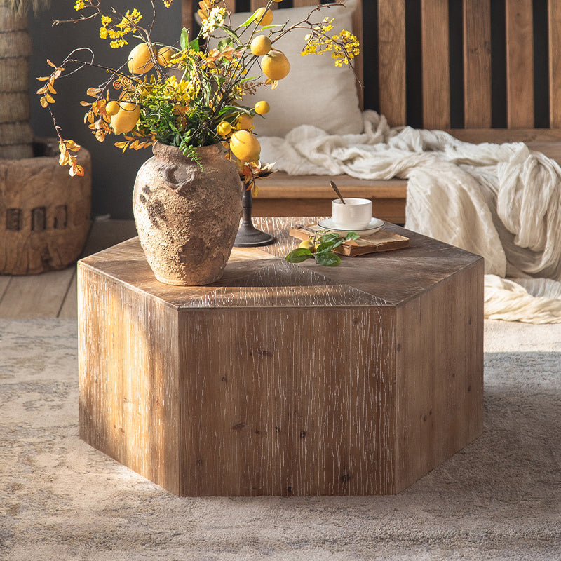 Block Coffee Table Solid Wood Natural Color Coffee Table for Living Room Clearhalo 'Coffee & Accent Tables' 'Coffee Tables' 'coffee_tables' 'furn' 'furn_coffee_tables' 'Furniture' 'Living Room Furniture' 6761550