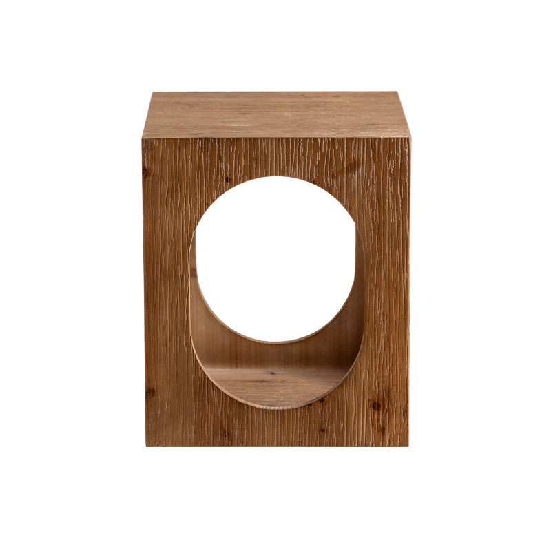 Block Coffee Table Solid Wood Natural Color Coffee Table for Living Room 16"L x 16"W x 19"H Clearhalo 'Coffee & Accent Tables' 'Coffee Tables' 'coffee_tables' 'furn' 'furn_coffee_tables' 'Furniture' 'Living Room Furniture' 6761559