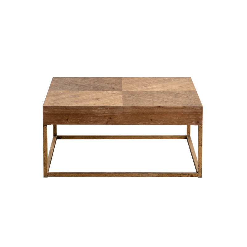 Block Coffee Table Solid Wood Natural Color Coffee Table for Living Room 31.5"L x 31.5"W x 14.5"H Clearhalo 'Coffee & Accent Tables' 'Coffee Tables' 'coffee_tables' 'furn' 'furn_coffee_tables' 'Furniture' 'Living Room Furniture' 6761561