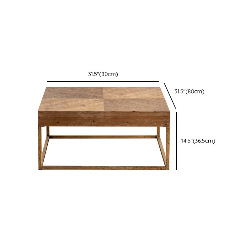 Block Coffee Table Solid Wood Natural Color Coffee Table for Living Room Clearhalo 'Coffee & Accent Tables' 'Coffee Tables' 'coffee_tables' 'furn' 'furn_coffee_tables' 'Furniture' 'Living Room Furniture' 6761566